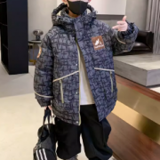 儿童装男童羽绒棉服冬季2023新款中大童加厚棉袄男孩中长款棉衣潮