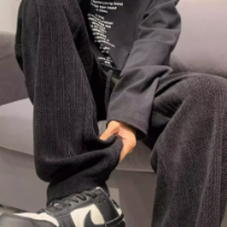 童装男童一体绒裤子儿童加厚休闲裤冬装2023新款中大童长裤宽松潮
